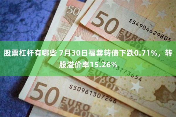 股票杠杆有哪些 7月30日福蓉转债下跌0.71%，转股溢价率15.26%