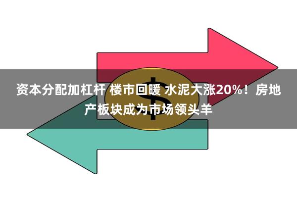 资本分配加杠杆 楼市回暖 水泥大涨20%！房地产板块成为市场领头羊